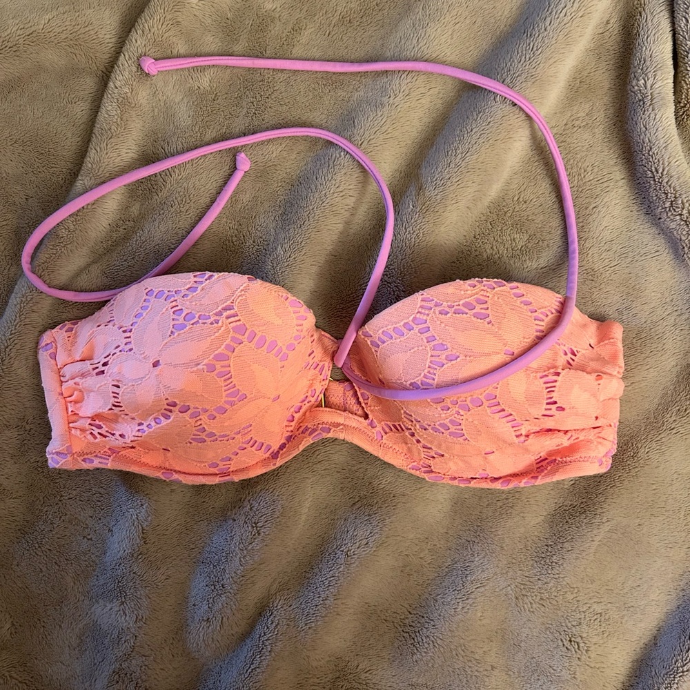Victoria's Secret Pink and Orange Lace Bandeau